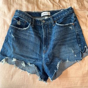 Abercrombie & Fitch Curve Love High Rise Mom Jean Shorts